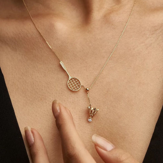 Hot Sale🎁Adjustable Badminton & Racquet Fashion Necklace