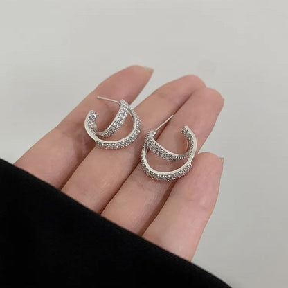 🌸Italian Style Zircon Hoop Earrings