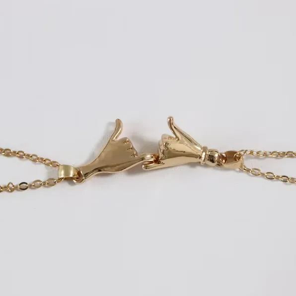 FOR FRIEND -YOU ARE MY FAVORITE BITCHES HOLDING HANDS NECKLACES