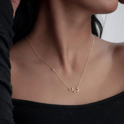 Custom Birthstone & Zodiac Necklace