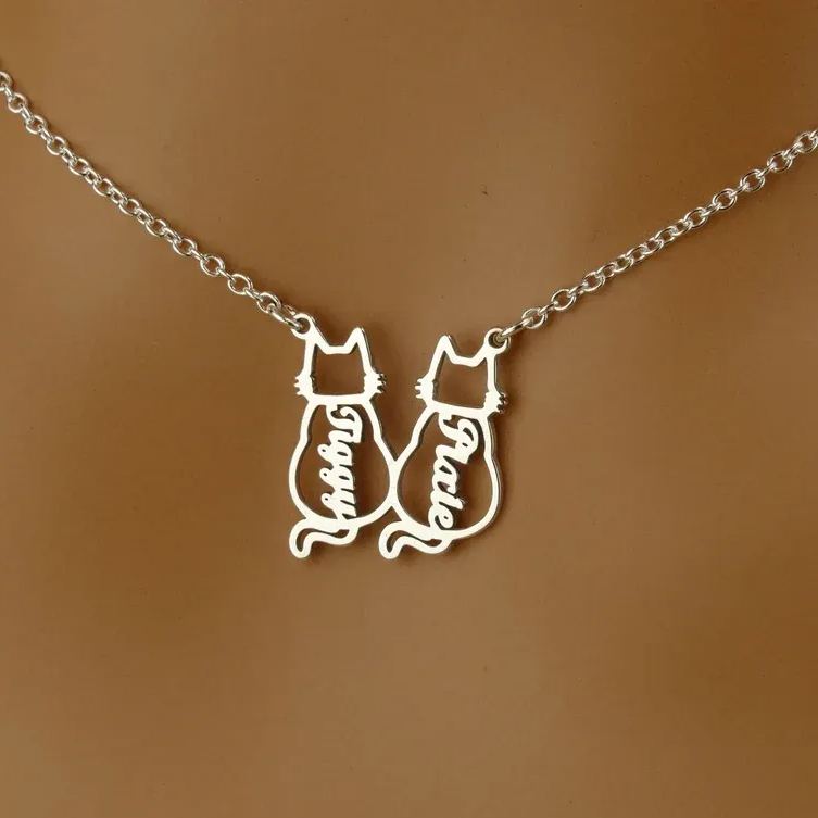 Personalised Cat Name Necklace