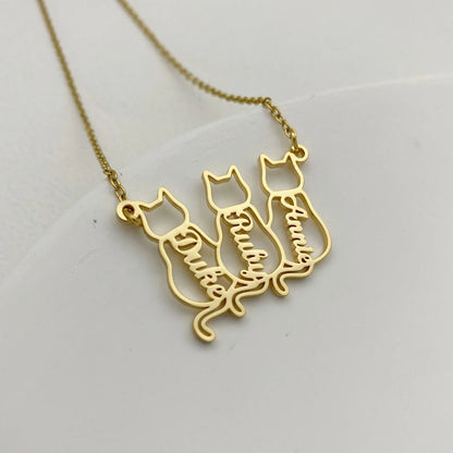 Personalised Cat Name Necklace