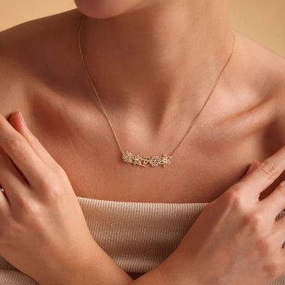 For Love - Personalized Birth Flower Necklace