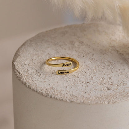 For Love - Custom Engraved Open Style Ring