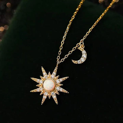 To Unbiological Daughter - We Are Forever Linked Together Moon And Star Necklace