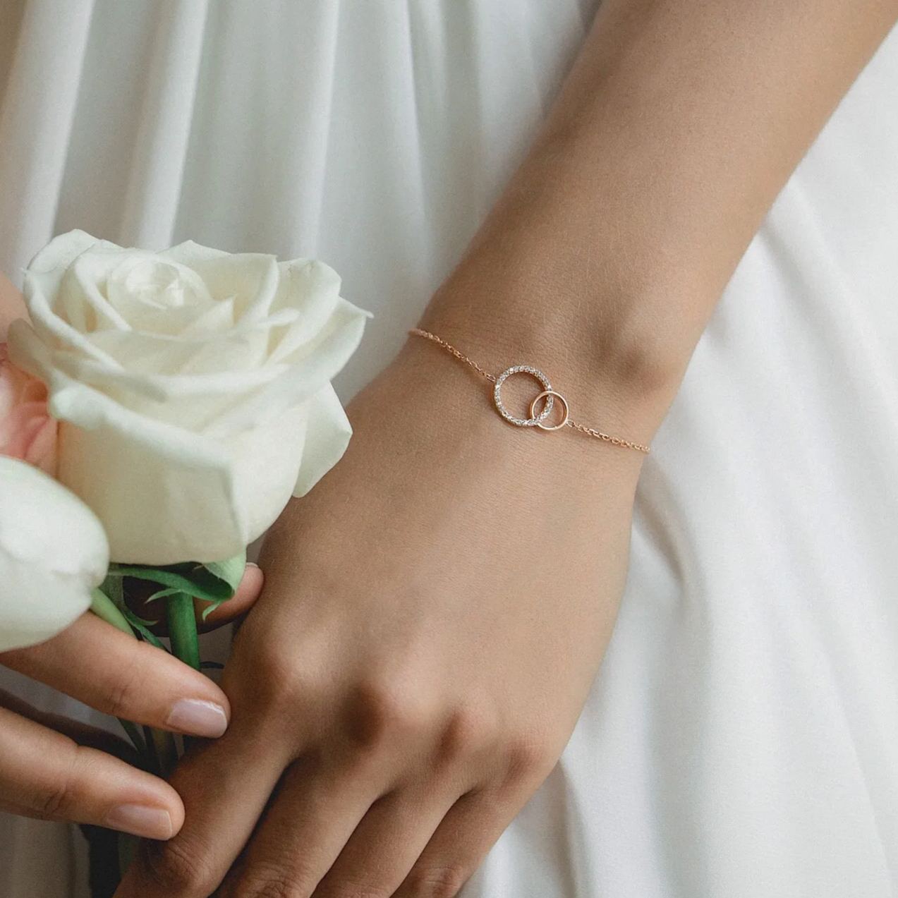 For Love- We Are Forever Linked Together Circle Bracelet