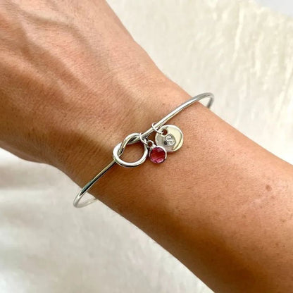 For Love - Custom Birthstone & Initials Knot Bracelet