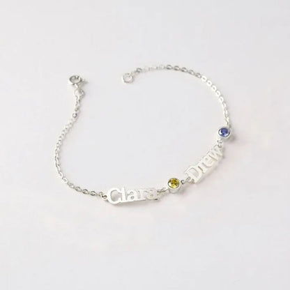 For Love - Custom Birthstone & Name Bracelet