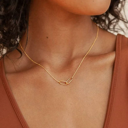 Mother And Daughter Forever Linked Together Double Circle Necklace