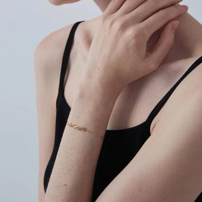 Healing Is Not Linear Minimalist Wave Bracelet