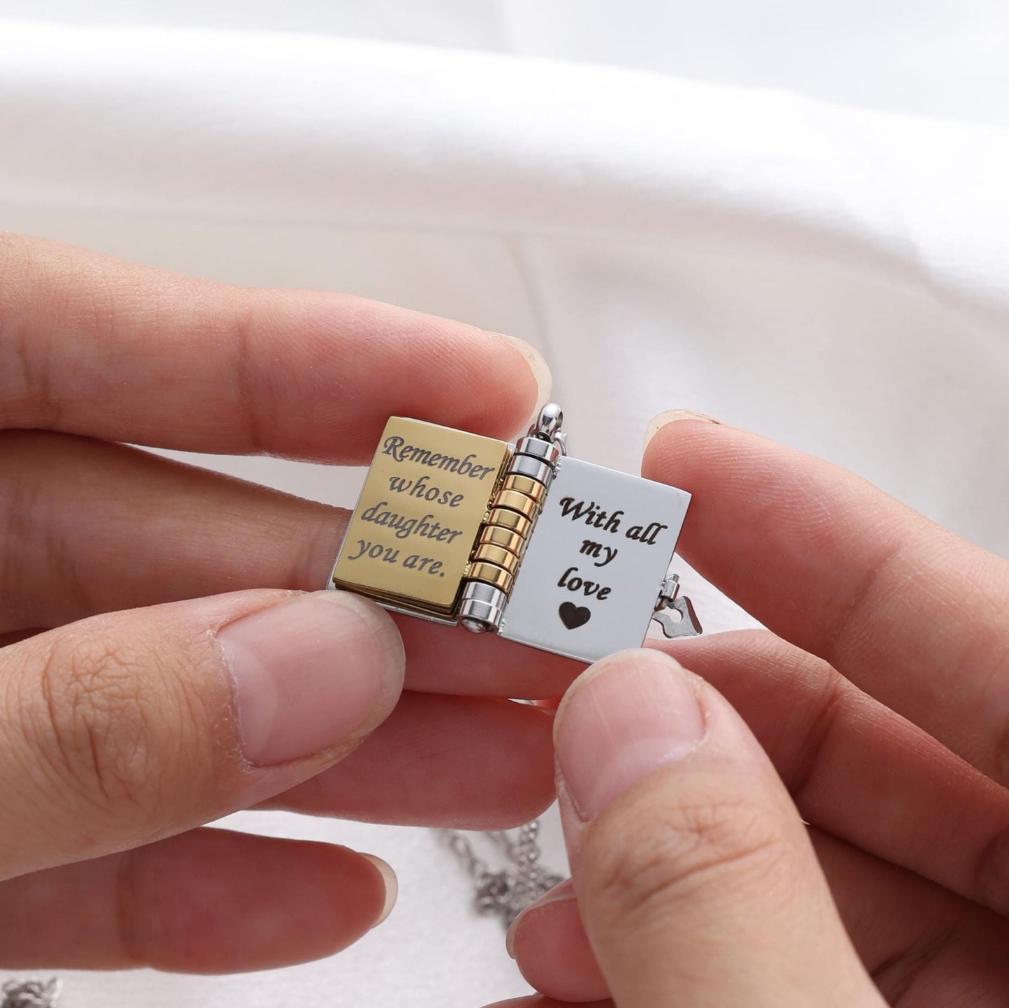 For Daughter -My Little Star Book Necklace