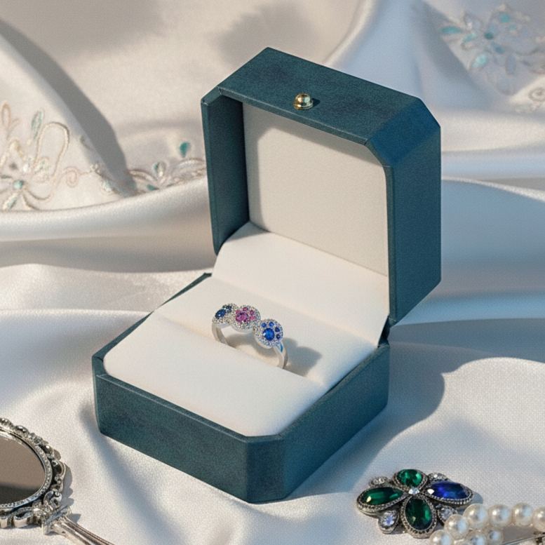 Proud Dog Mom 1–5 Paw Birthstone Custom Ring