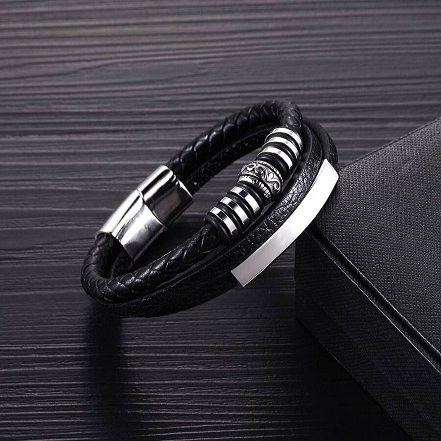 For Son-in-Law - You Are Also My Son-in-Heart Leather Bracelet