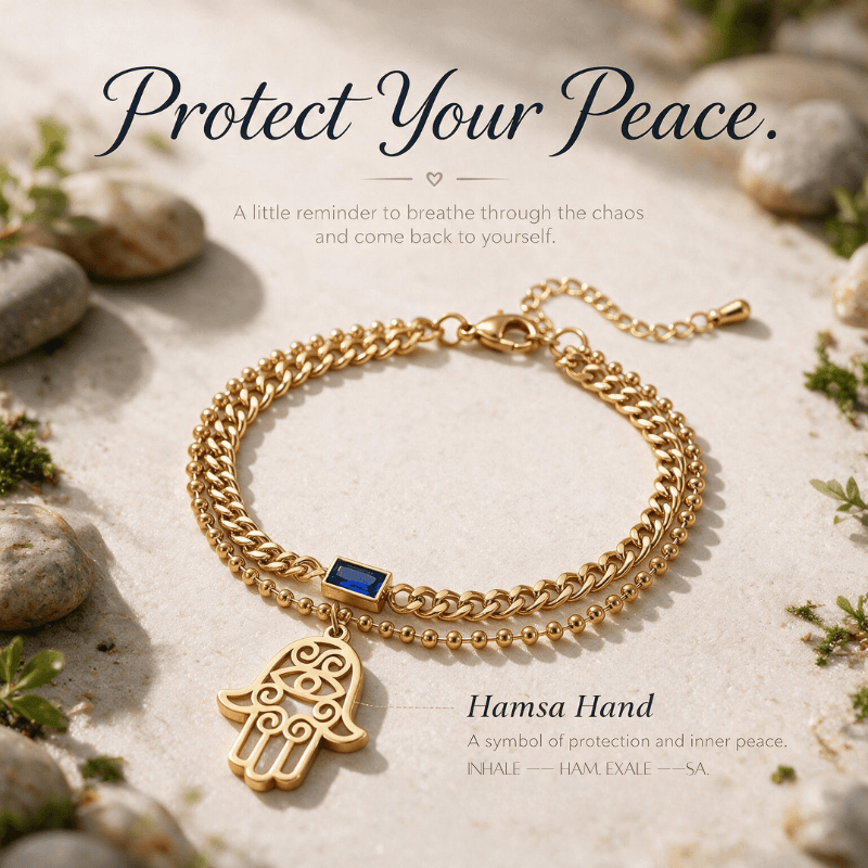 Protect Your Peace Hamsa Hand Bracelet