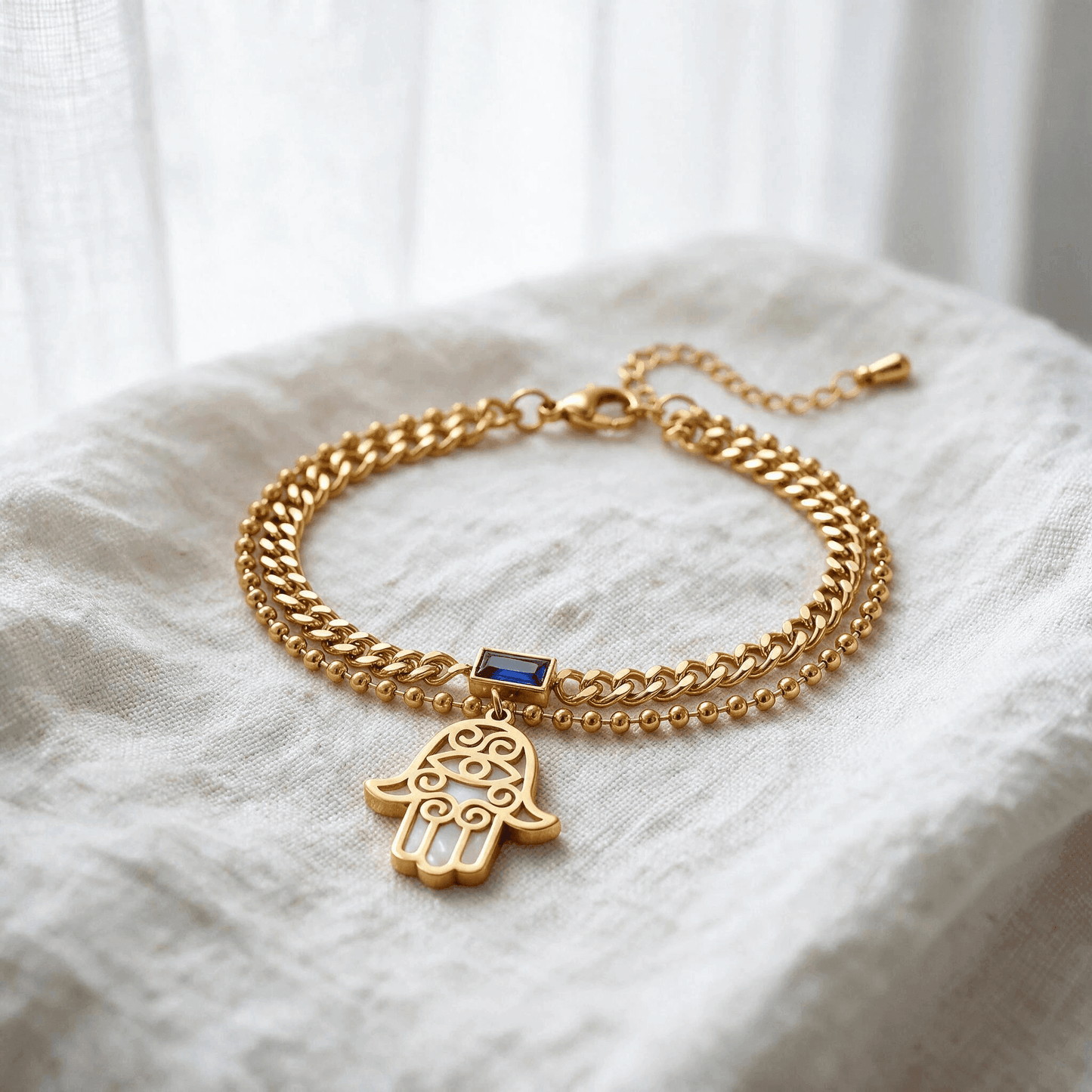 Protect Your Peace Hamsa Hand Bracelet