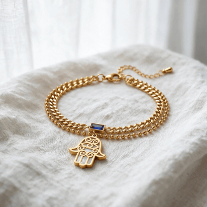 Protect Your Peace Hamsa Hand Bracelet