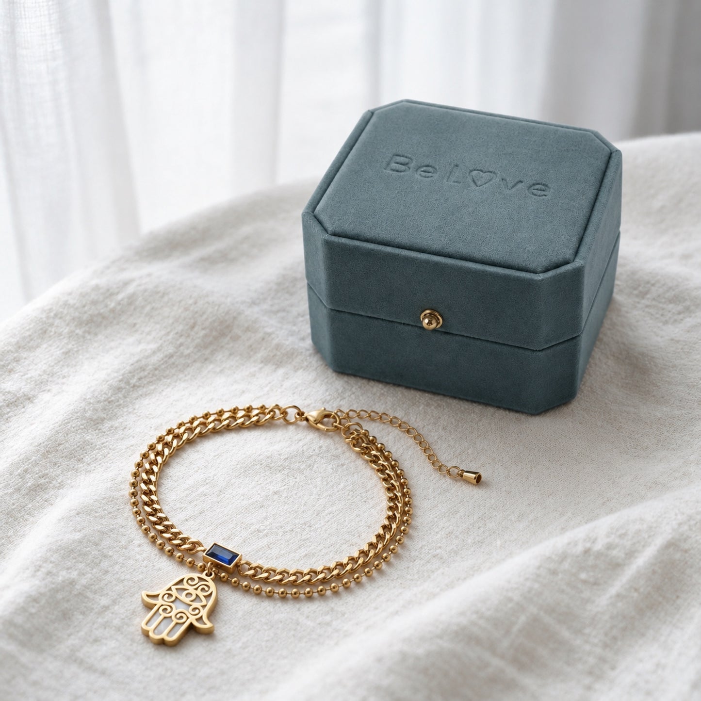 Protect Your Peace Hamsa Hand Bracelet