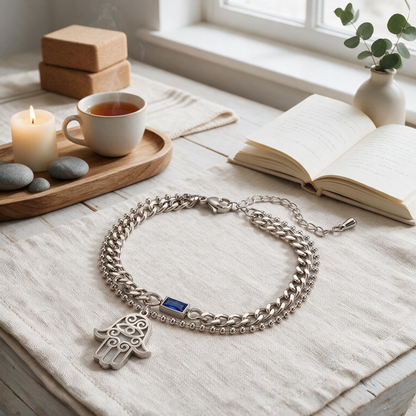 Protect Your Peace Hamsa Hand Bracelet