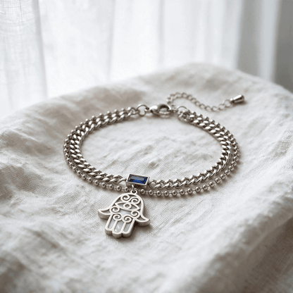 Protect Your Peace Hamsa Hand Bracelet