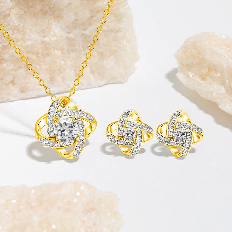 For Daughter - Love You Forever Diamond Knot Necklace