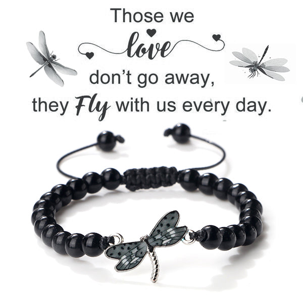 FOR MEMORIAL - THEY FLY WITH US EVERY DAY DRAGONFLY BRACELET