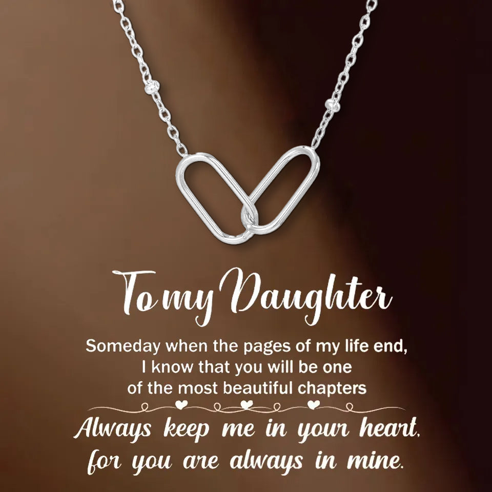 Mother And Daughter Forever Linked Together Double Circle Necklace