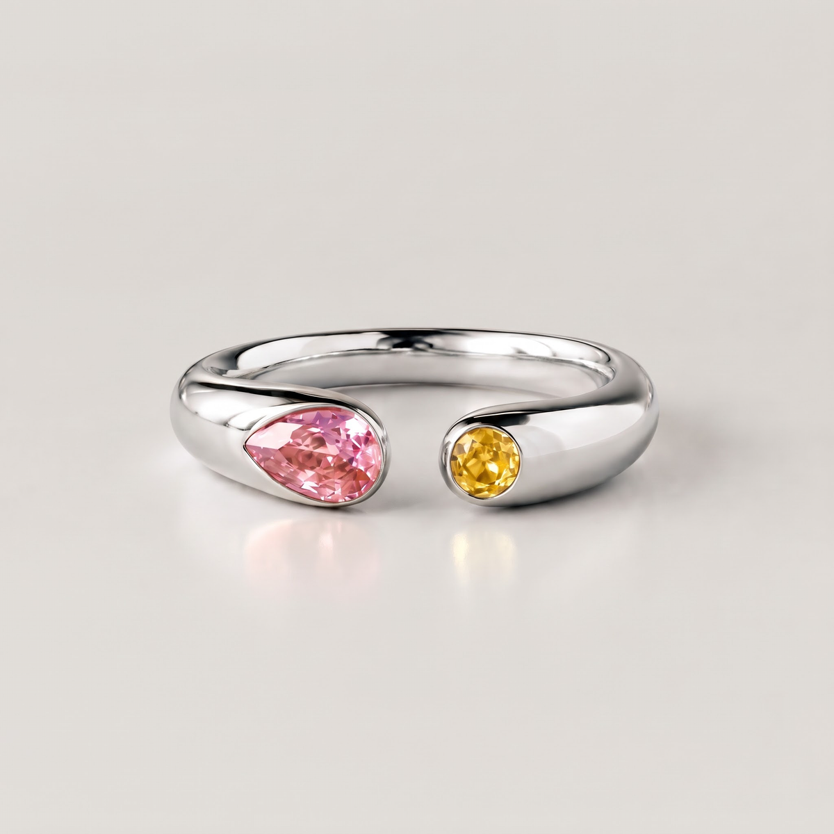 Mother&Daughter Unbreakable Bond Personalized Double Birthstone Ring