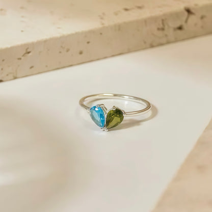 For Love - Custom Heart Birthstone Ring