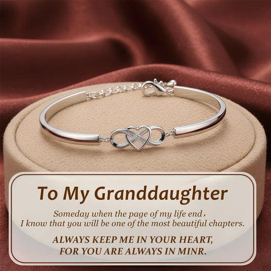 To My Granddaughter - Keep Me In Your Heart Infinity Bracelet