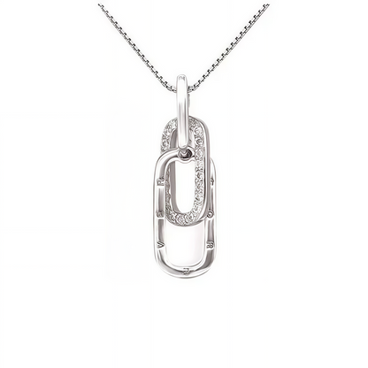 FOR UNBIOLOGICAL SISTER - WE ARE FOREVER LINKED TOGETHER INTERLOCKING NECKLACE