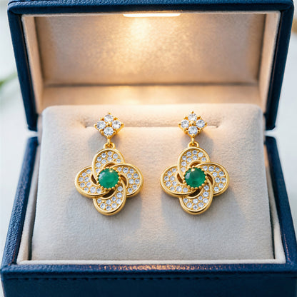 Turquoise Blossom Earrings-Carry Peace Close to Your Heart