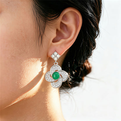 Turquoise Blossom Earrings-Carry Peace Close to Your Heart