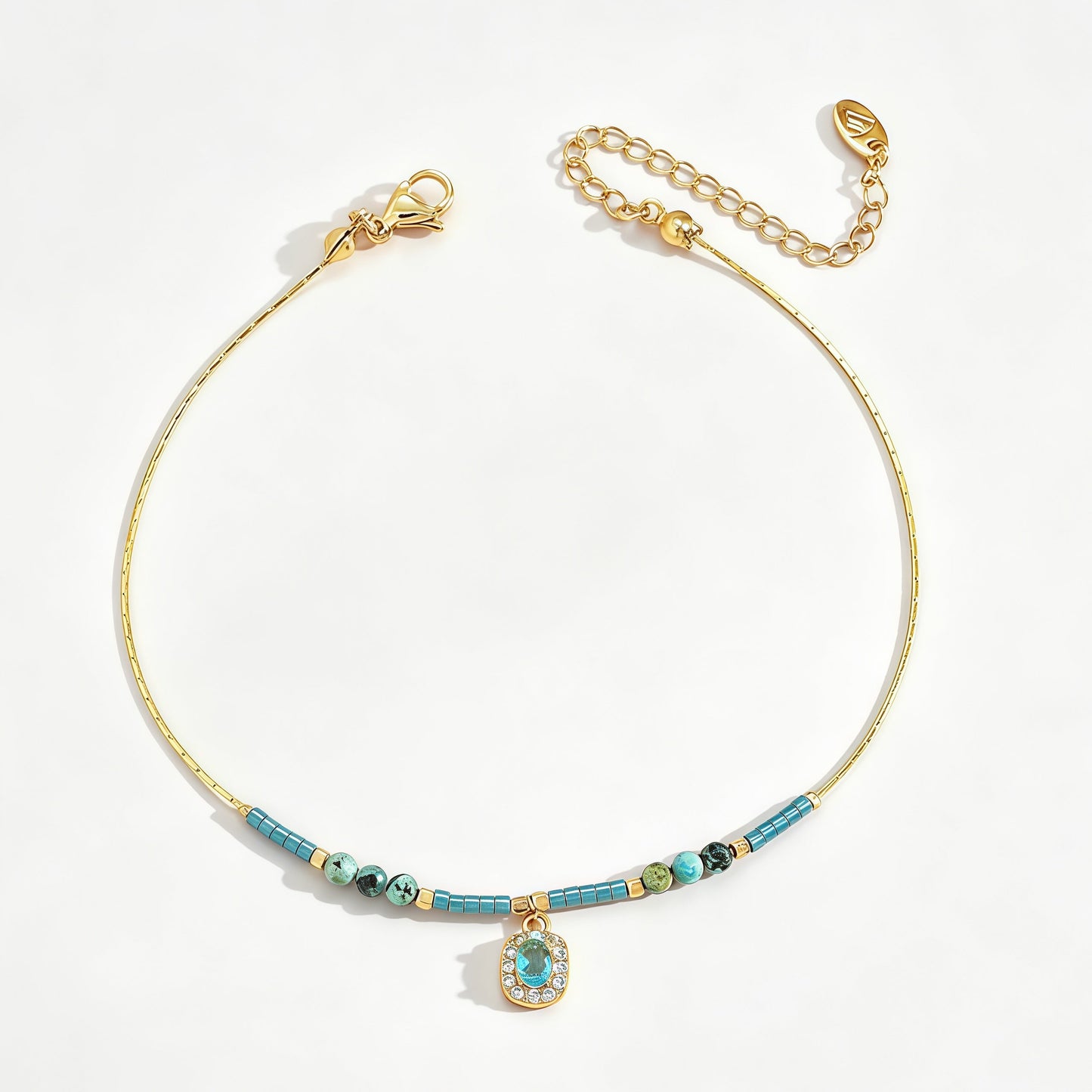 Mint Mambo — Minimalist Diamond Bead Chain