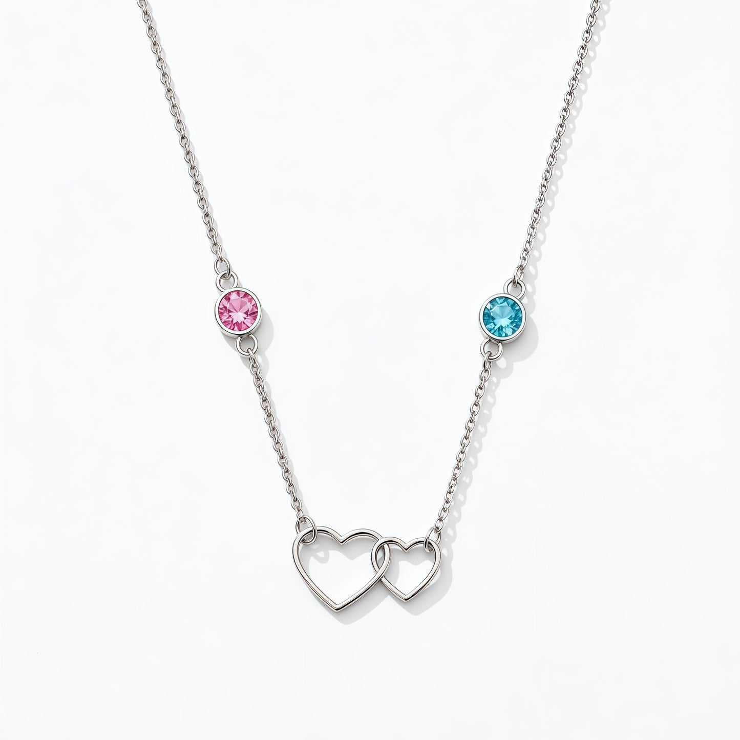For My Daughter- Always With You Custom Double Birthstones Necklace