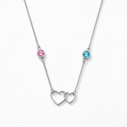 For My Daughter- Always With You Custom Double Birthstones Necklace