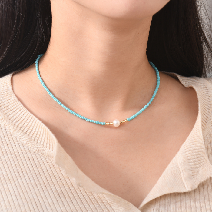 For Granddaughter - I am so proud of you freshwater pearl necklace